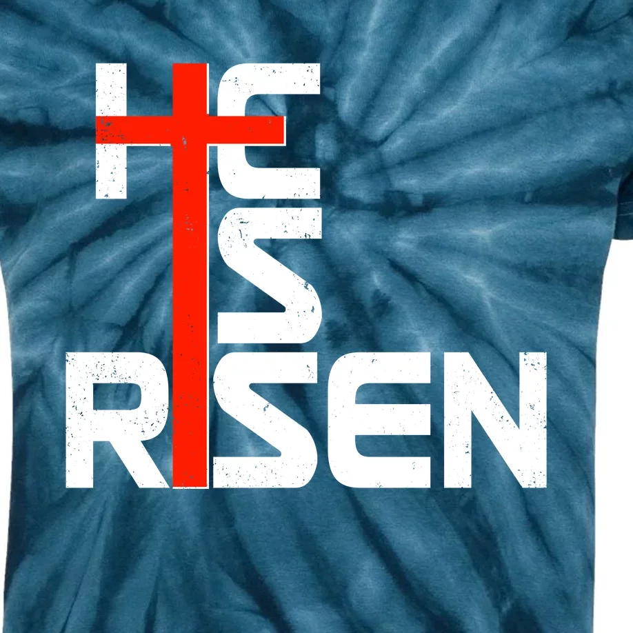 Easter Sunday He Is Risen Kids Tie-Dye T-Shirt