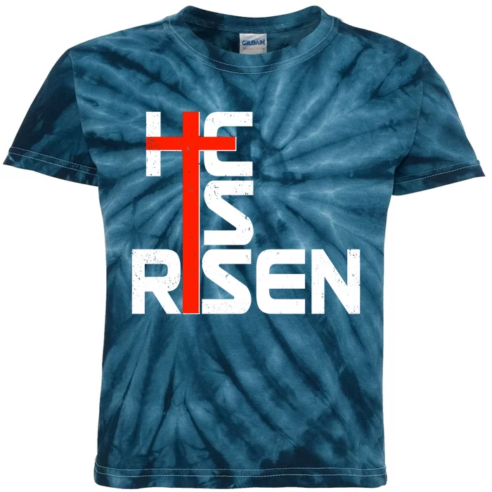 Easter Sunday He Is Risen Kids Tie-Dye T-Shirt