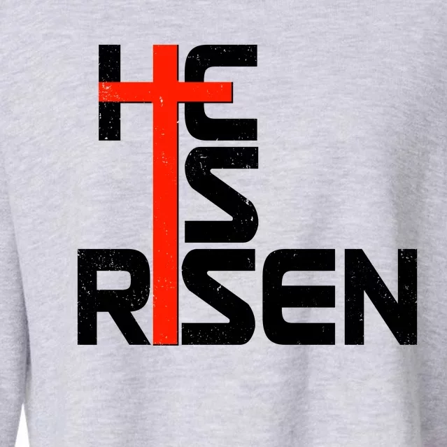 Easter Sunday He Is Risen Cropped Pullover Crew