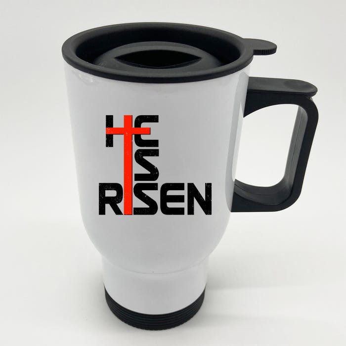 Easter Sunday He Is Risen Front & Back Stainless Steel Travel Mug