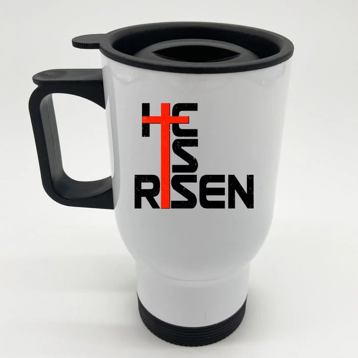 Easter Sunday He Is Risen Front & Back Stainless Steel Travel Mug