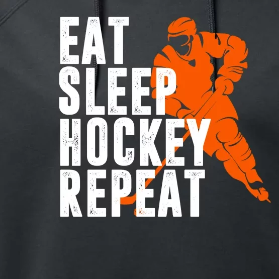 Eat Sleep Hockey Repeat Performance Fleece Hoodie