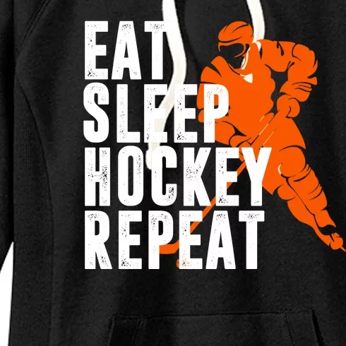 Eat Sleep Hockey Repeat Women's Fleece Hoodie