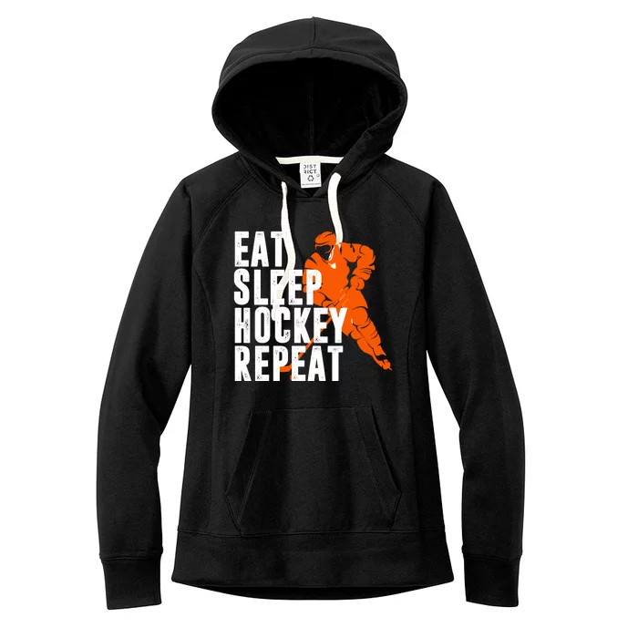 Eat Sleep Hockey Repeat Women's Fleece Hoodie