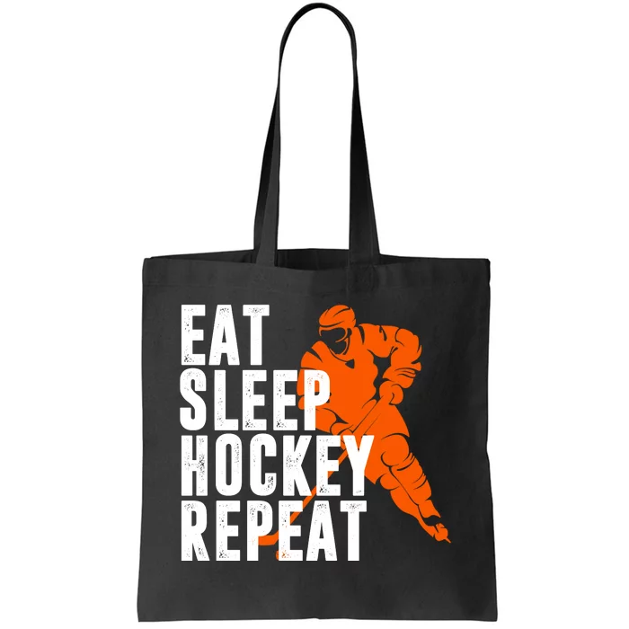 Eat Sleep Hockey Repeat Tote Bag