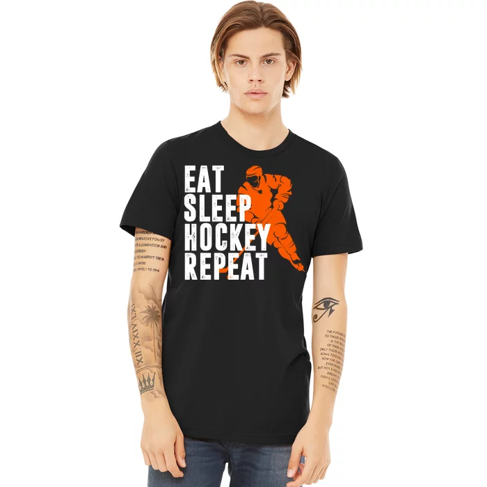 Eat Sleep Hockey Repeat Premium T-Shirt