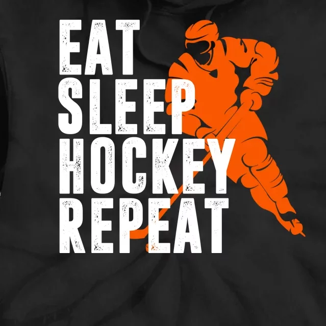 Eat Sleep Hockey Repeat Tie Dye Hoodie