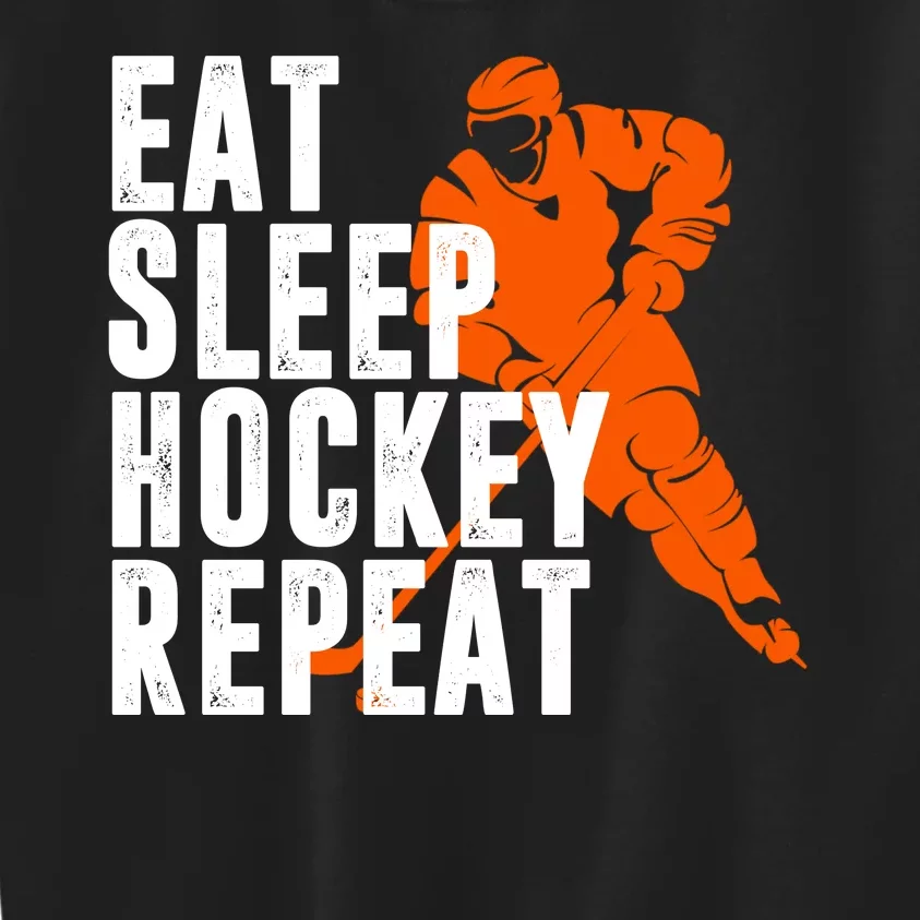 Eat Sleep Hockey Repeat Kids Sweatshirt