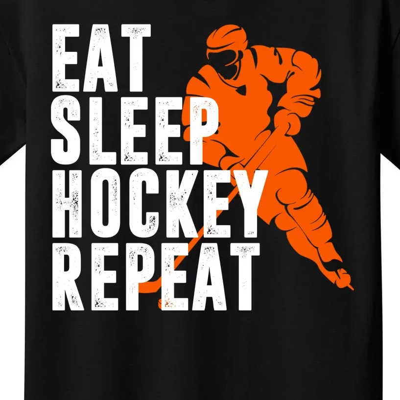 Eat Sleep Hockey Repeat Kids T-Shirt