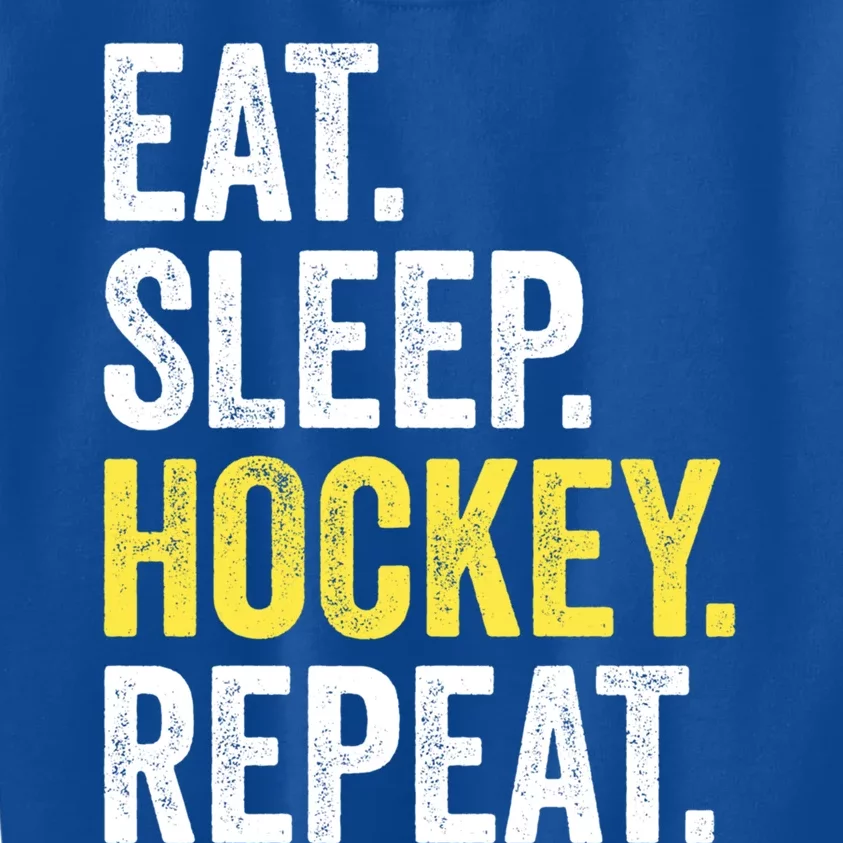 Eat Sleep Hockey Repeat Ice Hockey Fan Gift Kids Sweatshirt