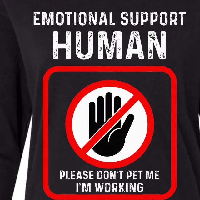 Emotional Supporthuman Halloween Do Not Pet Me Womens Cotton Relaxed Long Sleeve T-Shirt