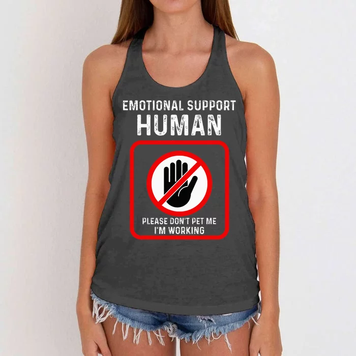 Emotional Supporthuman Halloween Do Not Pet Me Women's Knotted Racerback Tank