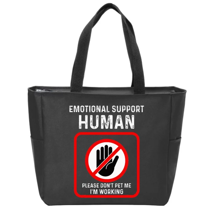 Emotional Supporthuman Halloween Do Not Pet Me Zip Tote Bag