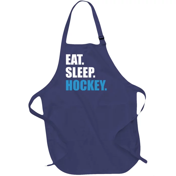 Eat Sleep Hockey Full-Length Apron With Pocket