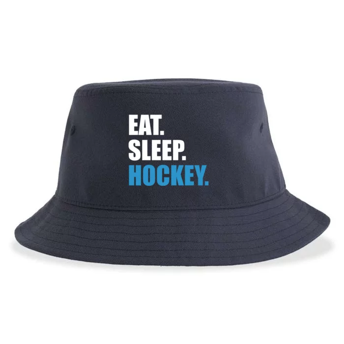 Eat Sleep Hockey Sustainable Bucket Hat