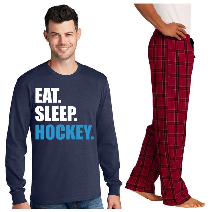 Eat Sleep Hockey Long Sleeve Pajama Set