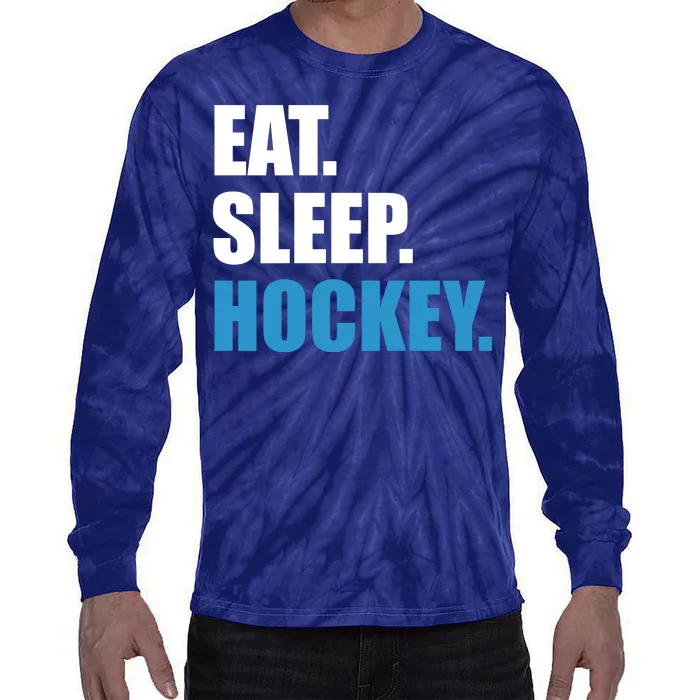 Eat Sleep Hockey Tie-Dye Long Sleeve Shirt