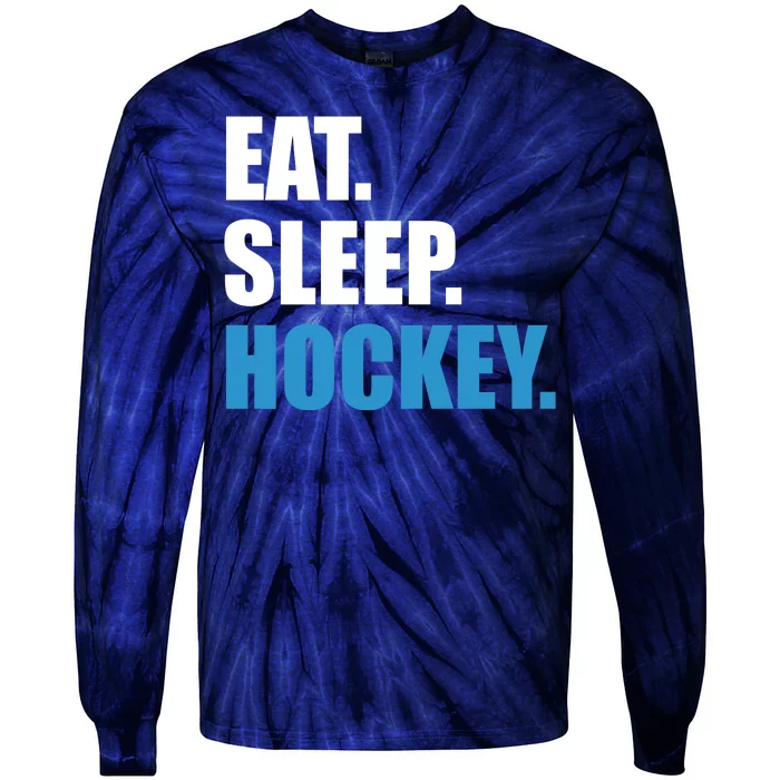 Eat Sleep Hockey Tie-Dye Long Sleeve Shirt