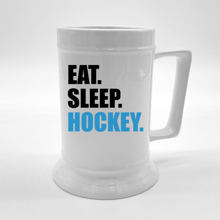 Eat Sleep Hockey Front & Back Beer Stein