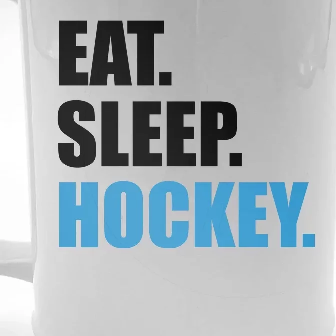 Eat Sleep Hockey Front & Back Beer Stein