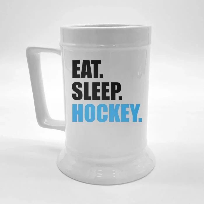 Eat Sleep Hockey Front & Back Beer Stein