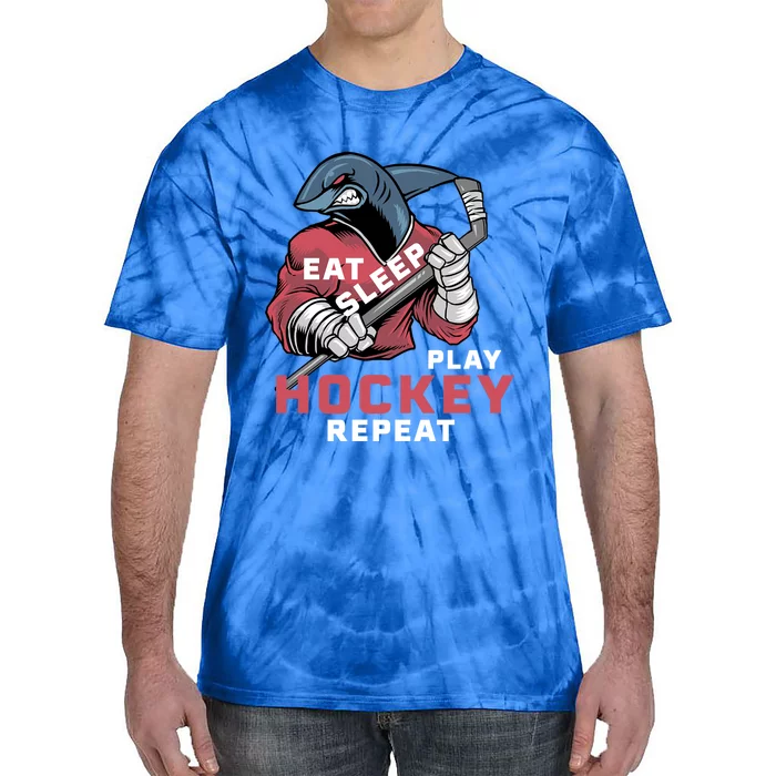 Eat Sleep Hockey Repeat Ice Sharkhockey Cool Gift Tie-Dye T-Shirt