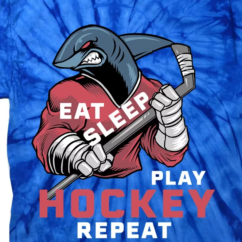 Eat Sleep Hockey Repeat Ice Sharkhockey Cool Gift Tie-Dye T-Shirt