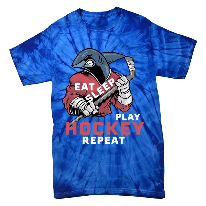 Eat Sleep Hockey Repeat Ice Sharkhockey Cool Gift Tie-Dye T-Shirt