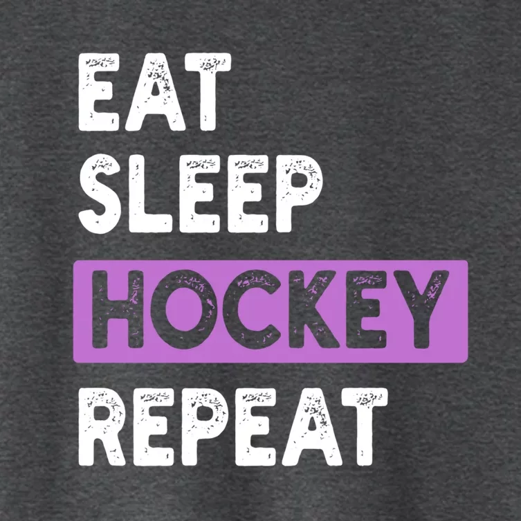 Eat Sleep Hockey Repeagift Hockey Lovers Gift Women's Crop Top Tee