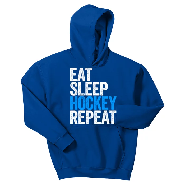 Eat Sleep Hockey Repeat Gift Kids Hoodie