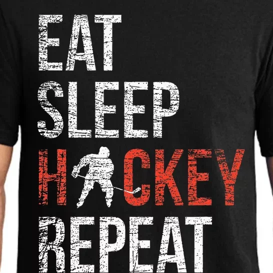 Eat Sleep Hockey Repeat Ice Hockey Pajama Set