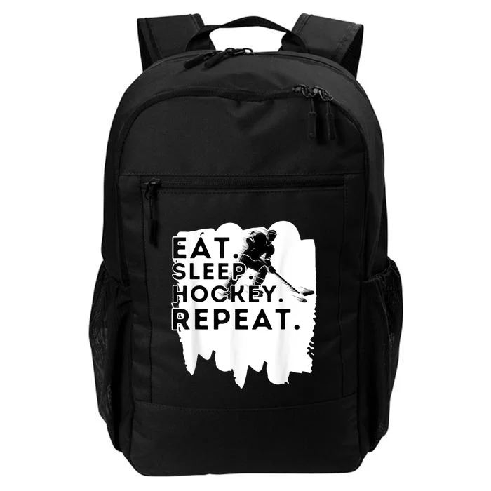 Eat Sleep Hockey Repeat Funny Ice Hockey Player Gift Daily Commute Backpack