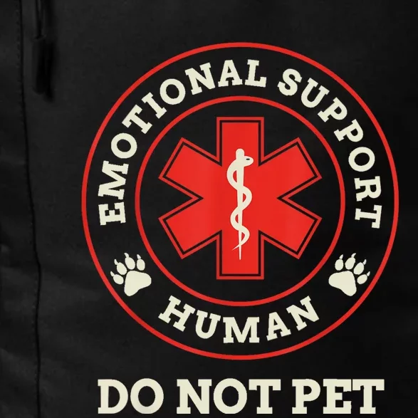 Emotional Support Human Do Not Pet Service Dog Love Humor Daily Commute Backpack