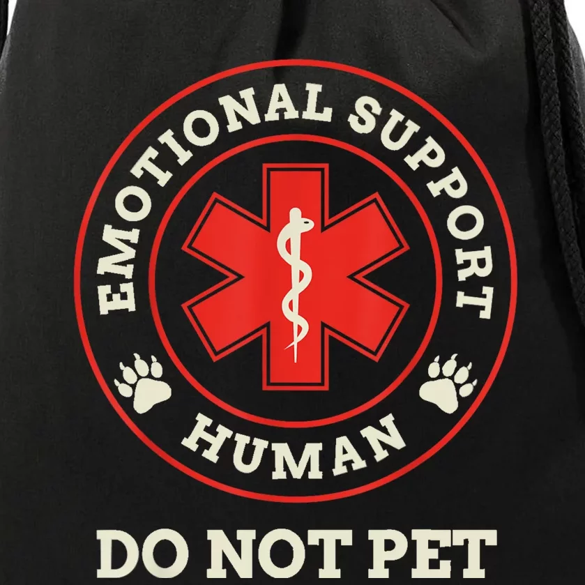 Emotional Support Human Do Not Pet Service Dog Love Humor Drawstring Bag