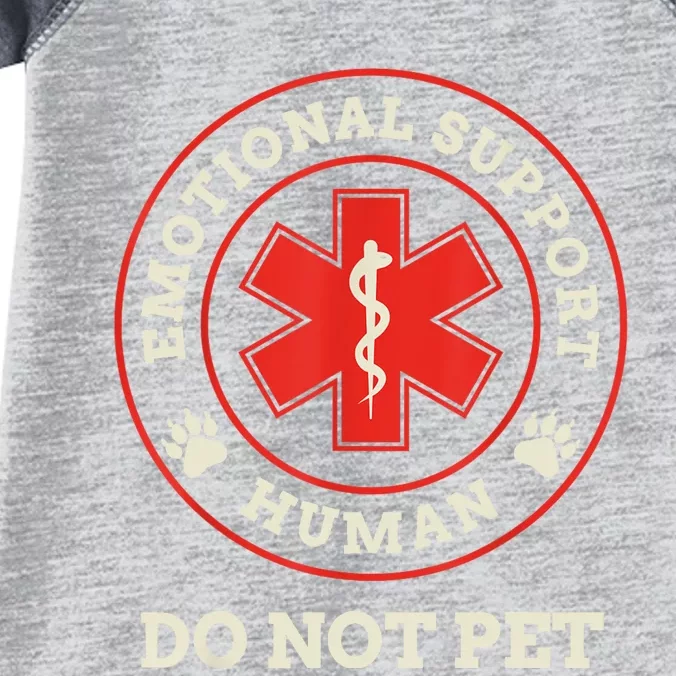 Emotional Support Human Do Not Pet Service Dog Love Humor Infant Baby Jersey Bodysuit