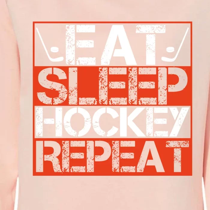 Eat Sleep Hockey Repeat Sport Themed Boy Christmas Womens California Wash Sweatshirt