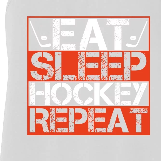 Eat Sleep Hockey Repeat Sport Themed Boy Christmas Women's Racerback Tank