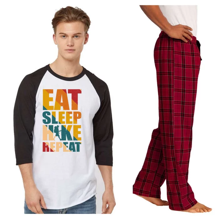 Eat Sleep Hike Repeat Raglan Sleeve Pajama Set