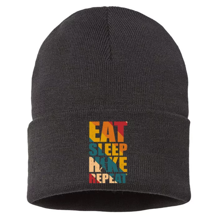 Eat Sleep Hike Repeat Sustainable Knit Beanie