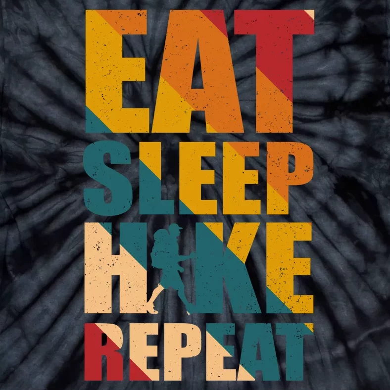 Eat Sleep Hike Repeat Tie-Dye T-Shirt