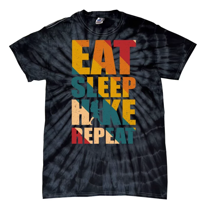 Eat Sleep Hike Repeat Tie-Dye T-Shirt