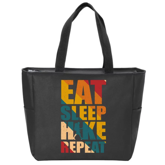 Eat Sleep Hike Repeat Zip Tote Bag