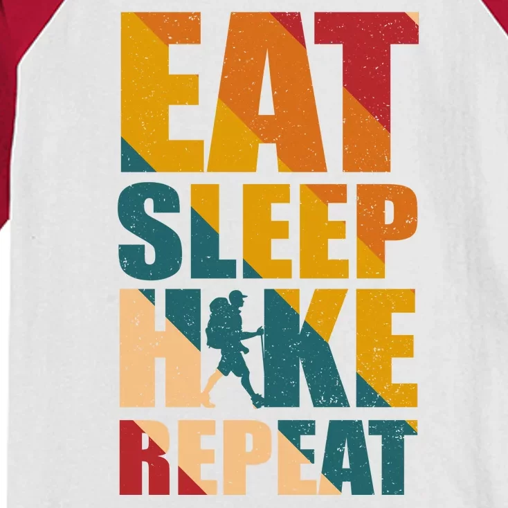 Eat Sleep Hike Repeat Kids Colorblock Raglan Jersey