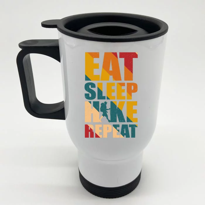 Eat Sleep Hike Repeat Front & Back Stainless Steel Travel Mug