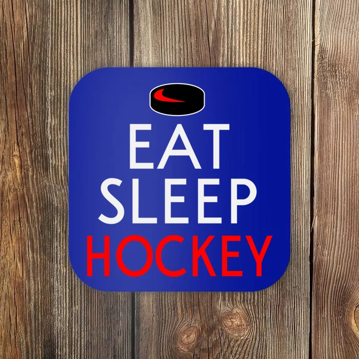 Eat Sleep Hockey Repeat Hockey Lover Funny Hockey Cute Gift Coaster