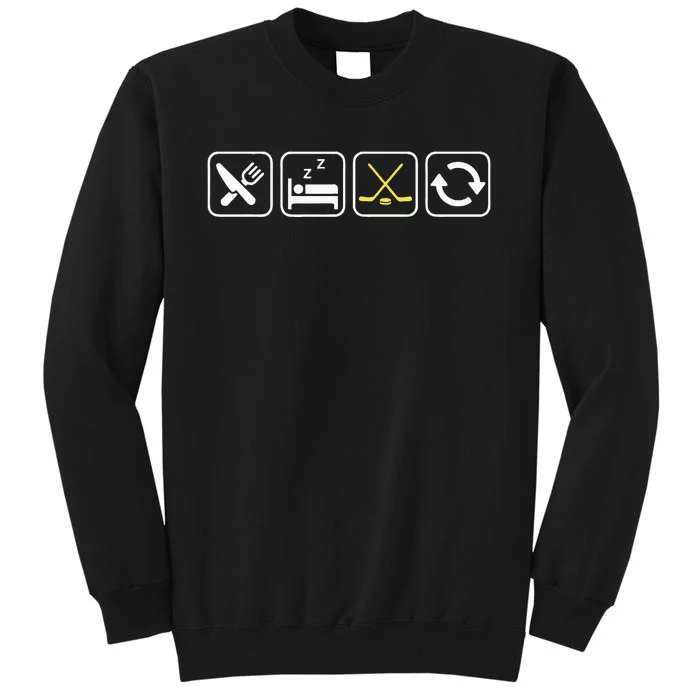 Eat Sleep Hockey Repeat For Hockey Lovers Tall Sweatshirt