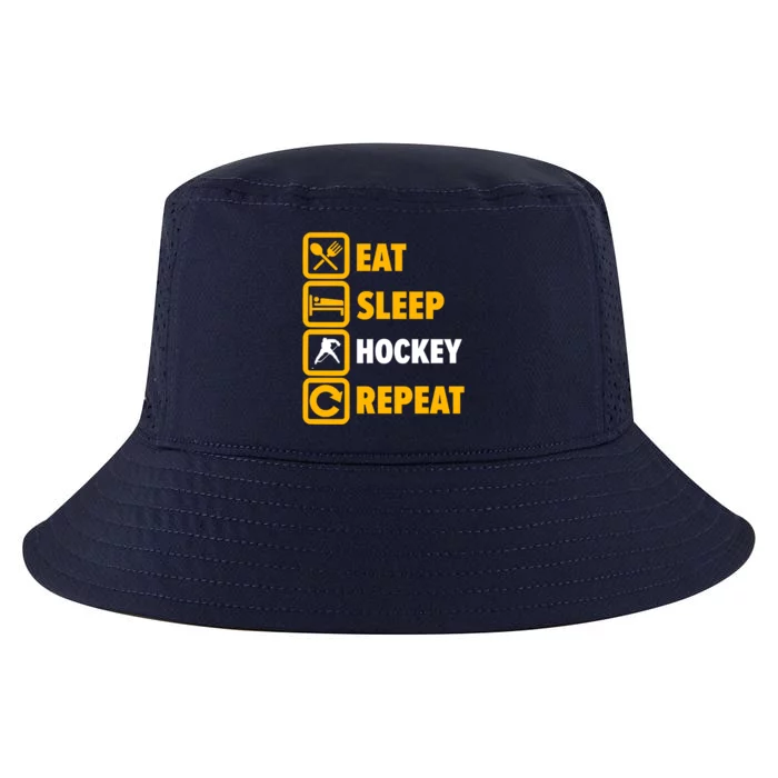 Eat Sleep Hockey Repeat Hockey Player Great Gift Cool Comfort Performance Bucket Hat