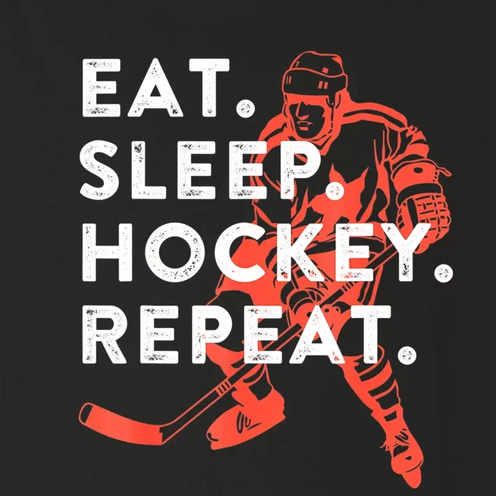 Eat Sleep Hockey Repeat Gift Toddler Long Sleeve Shirt