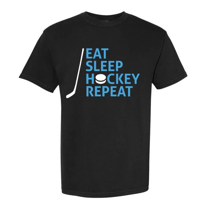 Eat Sleep Hockey Repeat Garment-Dyed Heavyweight T-Shirt