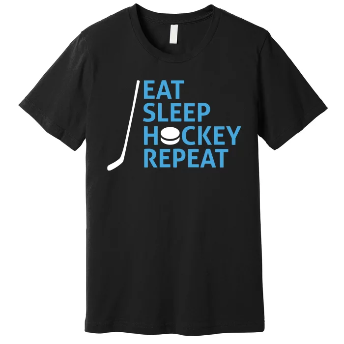 Eat Sleep Hockey Repeat Premium T-Shirt